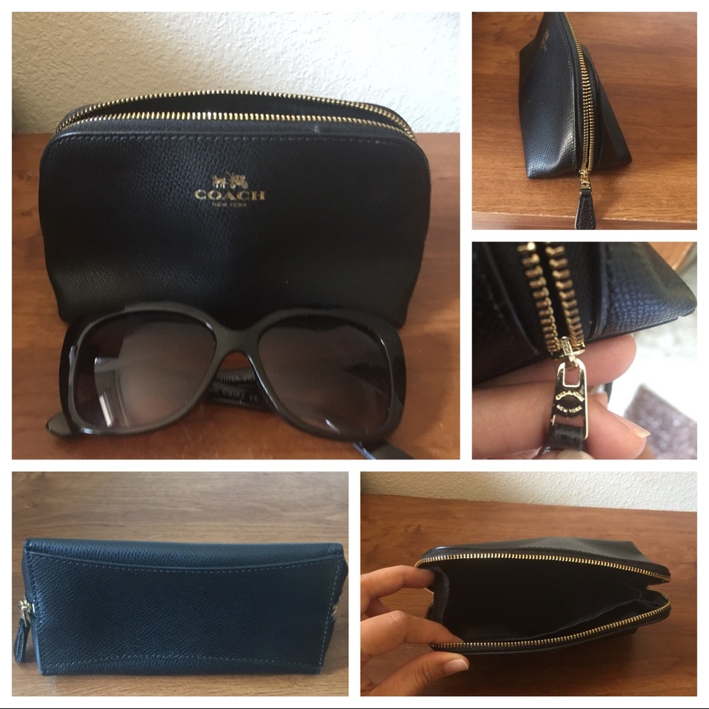 Coach black leather purse